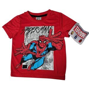 Marvel Spider-Man Toddler T-Shirt Red Short Sleeve Graphic Tee Size 2T